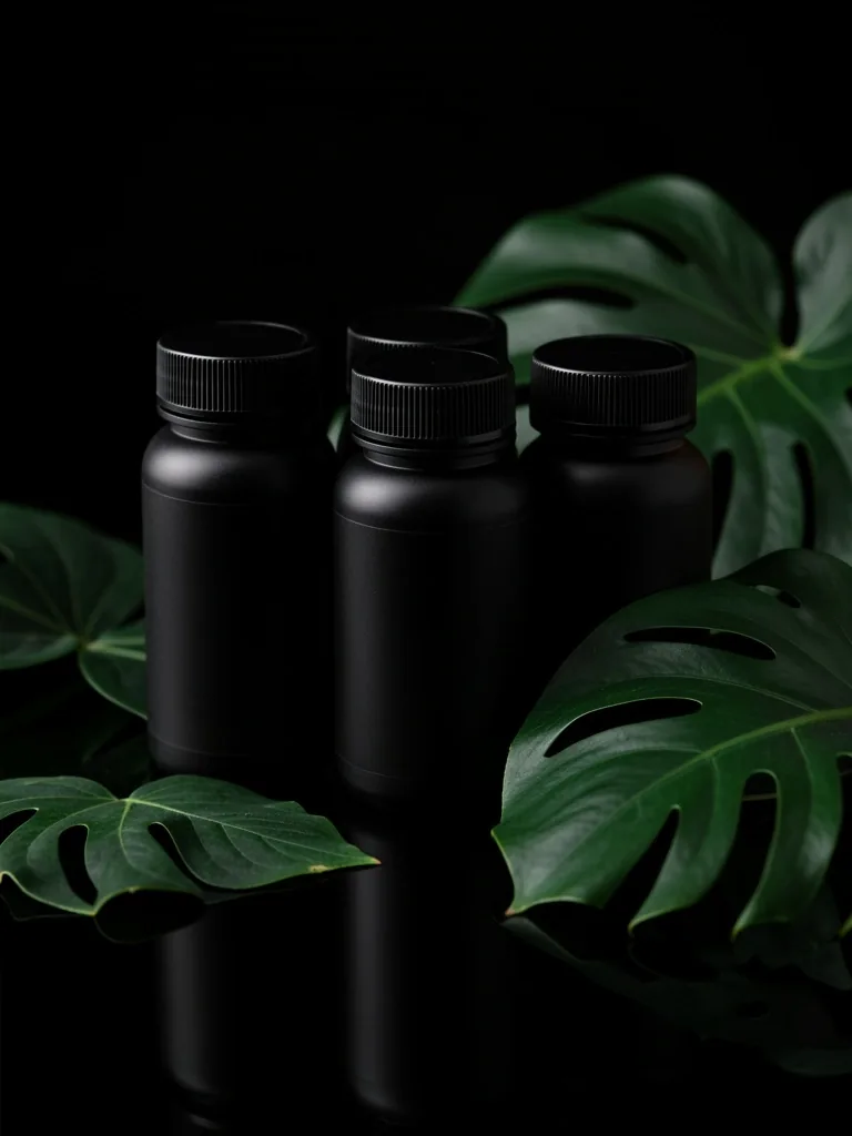 Vitalitas Indo supplement bottles on dark surface