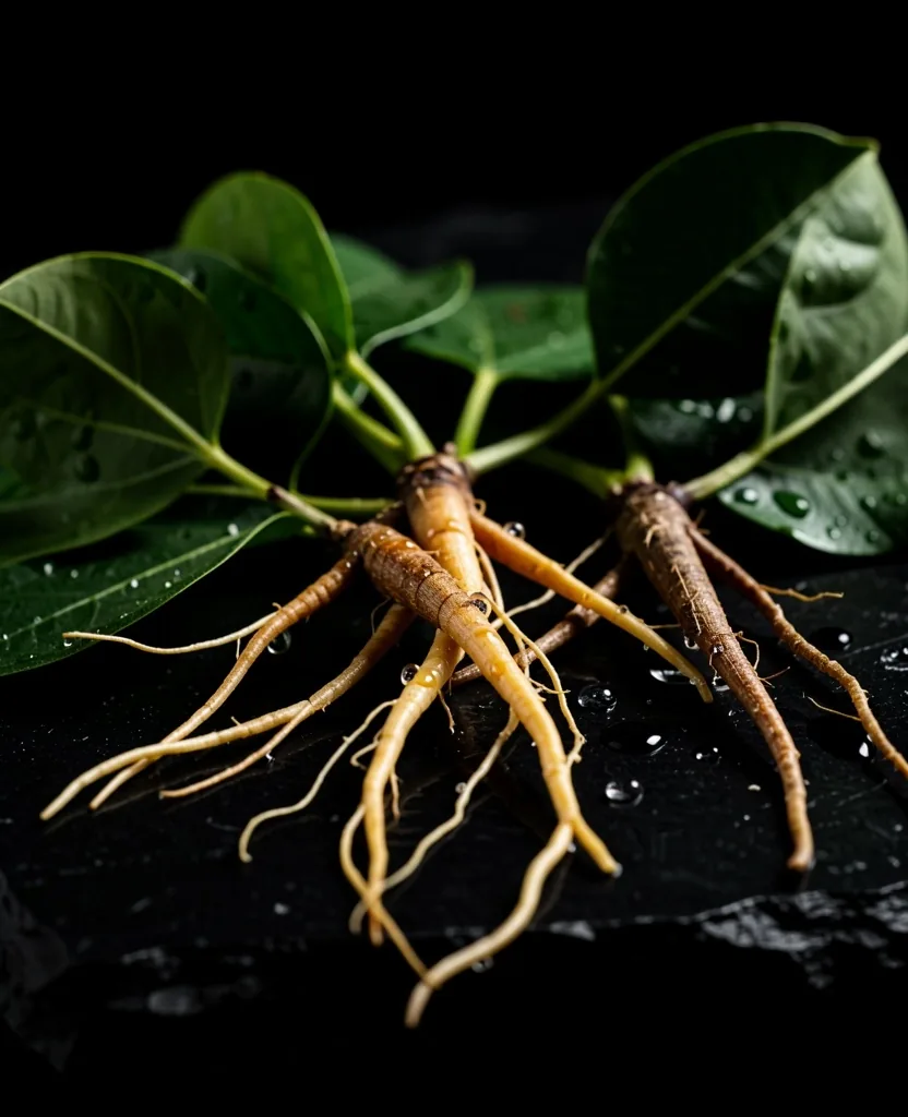 Indonesian botanical ingredients on dark surface